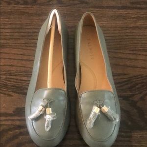 Women’s light green loafers